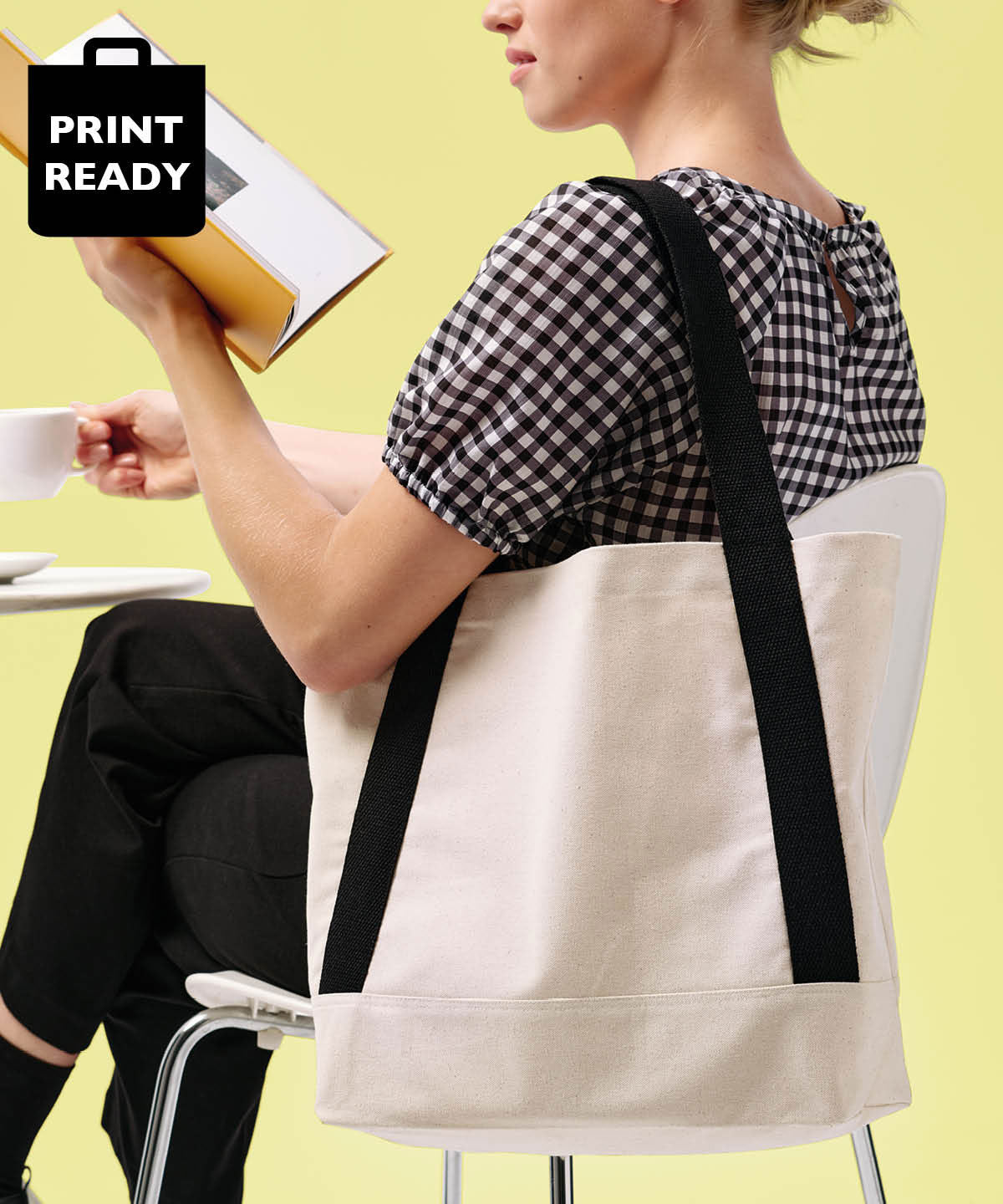 Dakota recycled contrast strap tote