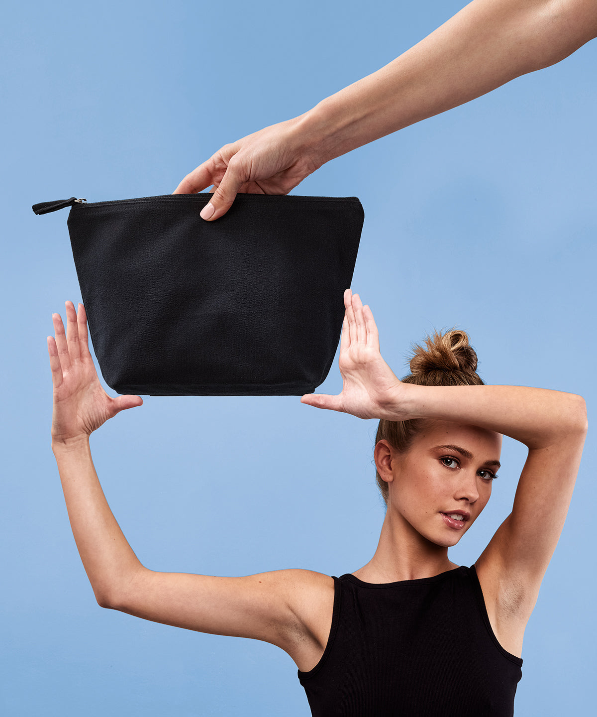 Recycled luxe canvas accessory bag