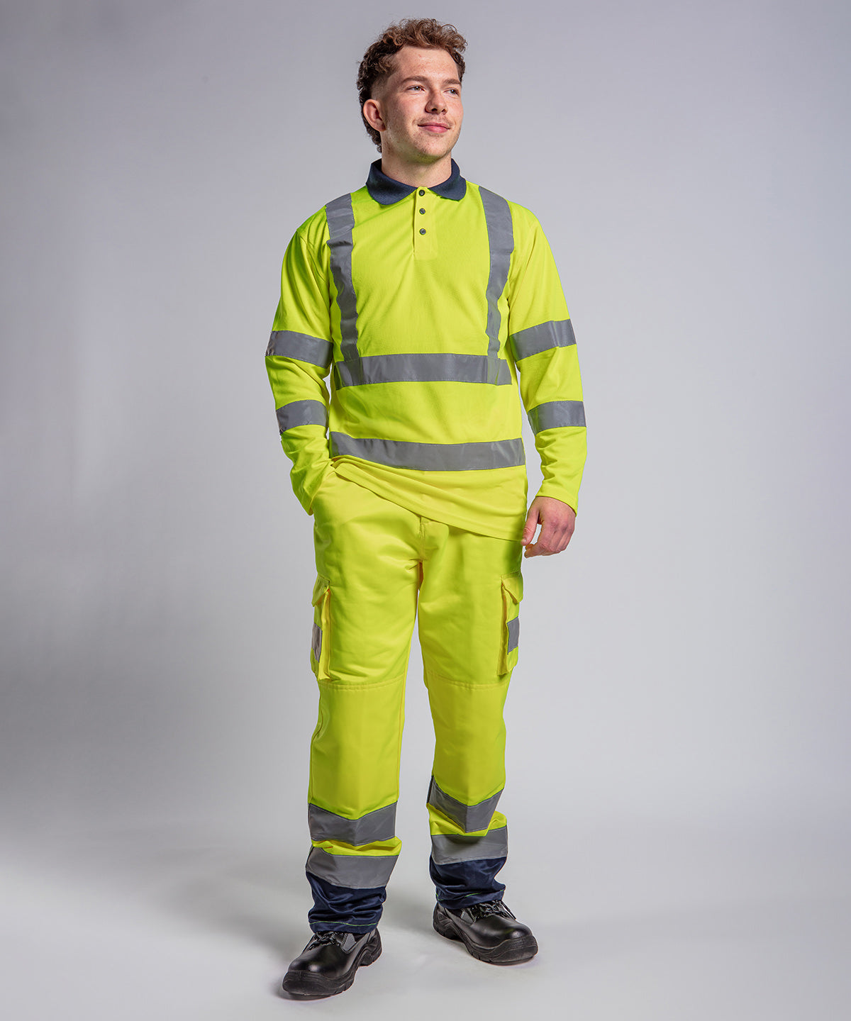 High visibility long sleeve polo