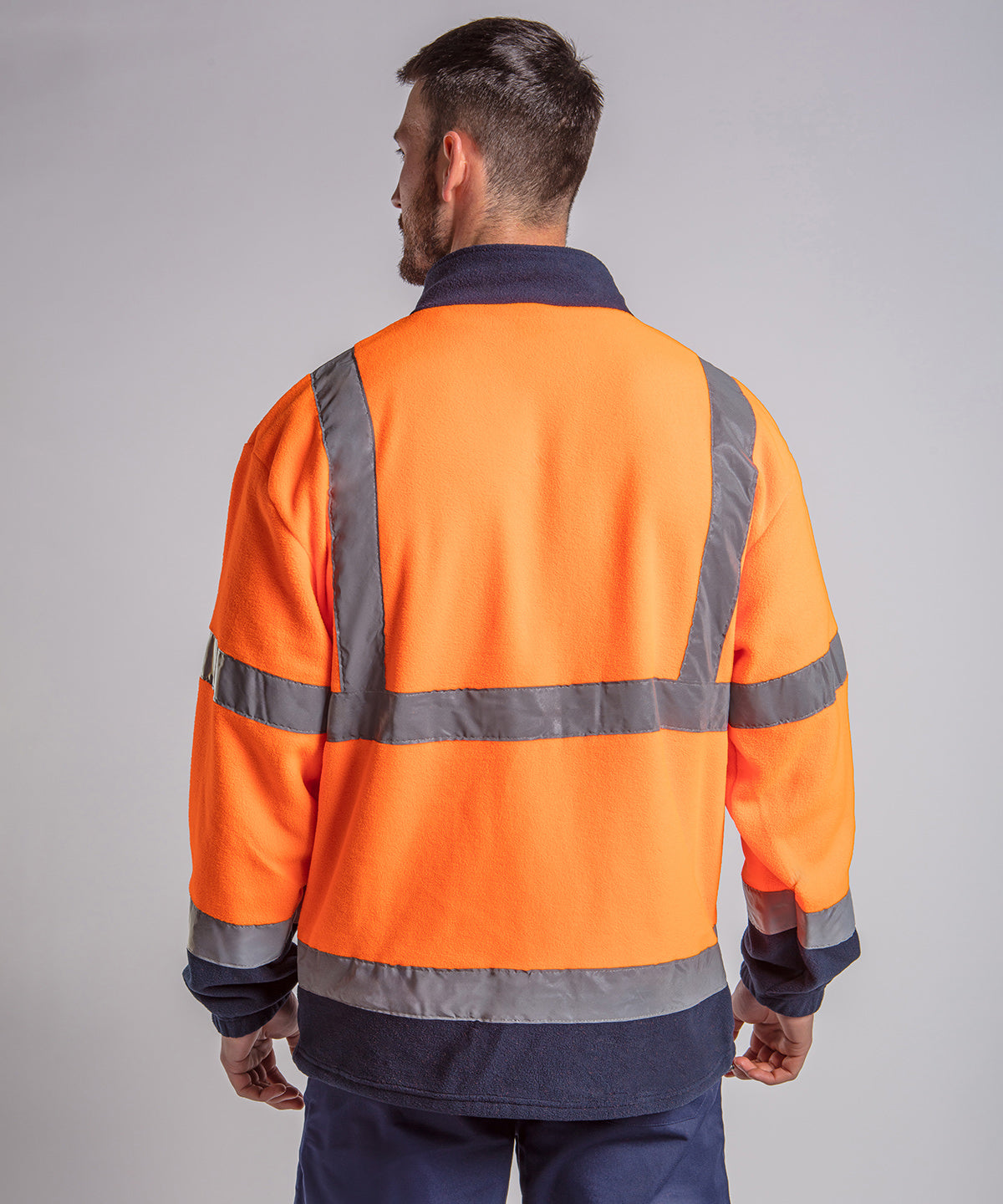 High visibility full-zip fleece