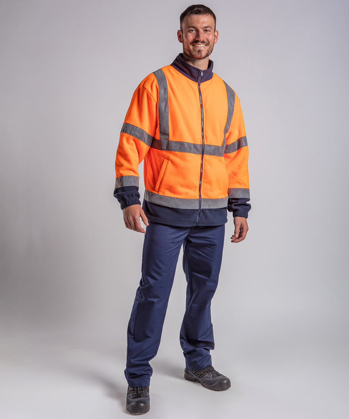 High visibility full-zip fleece