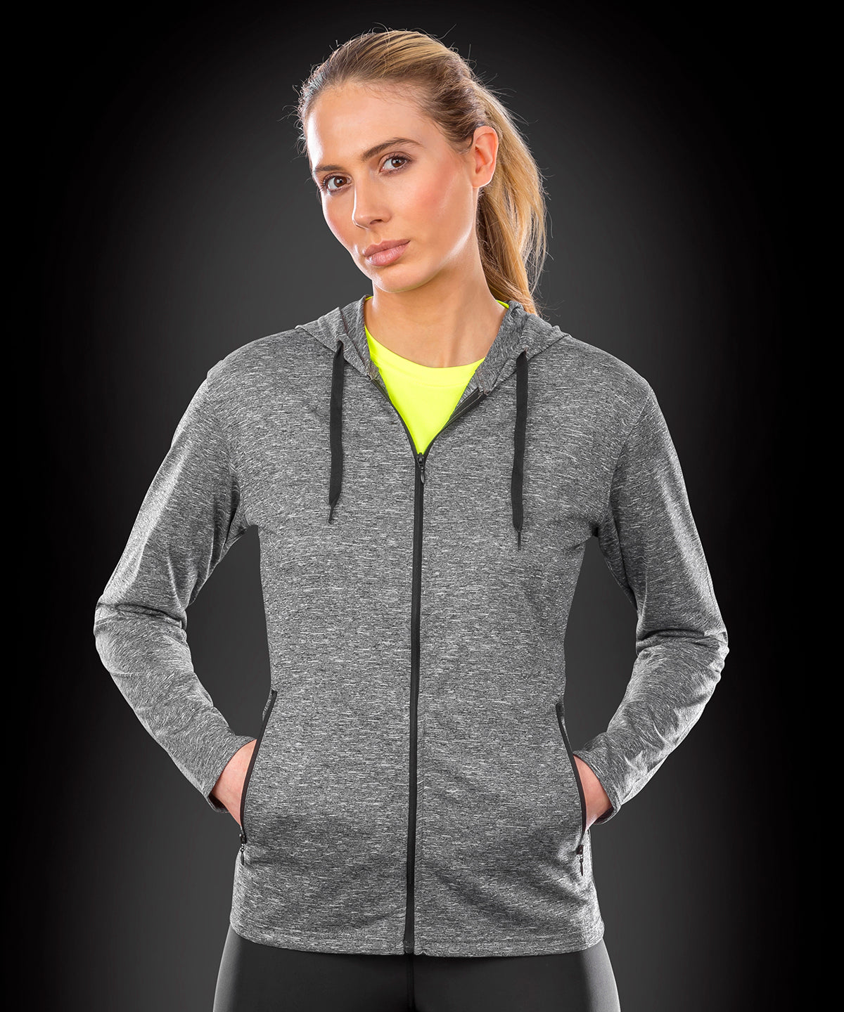Women's hooded tee jacket