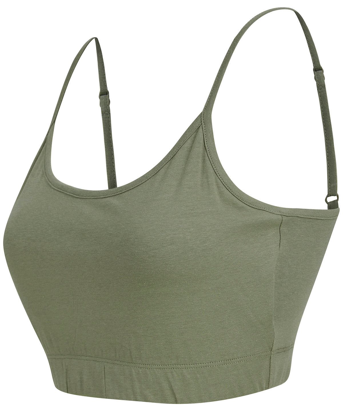 Women's sustainable fashion cropped cami top with adjustable straps
