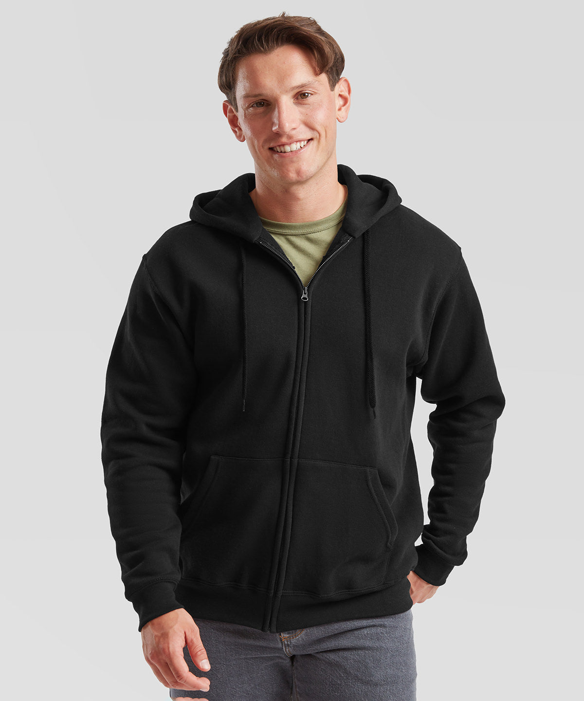 Classic 80/20 hooded sweatshirt jacket