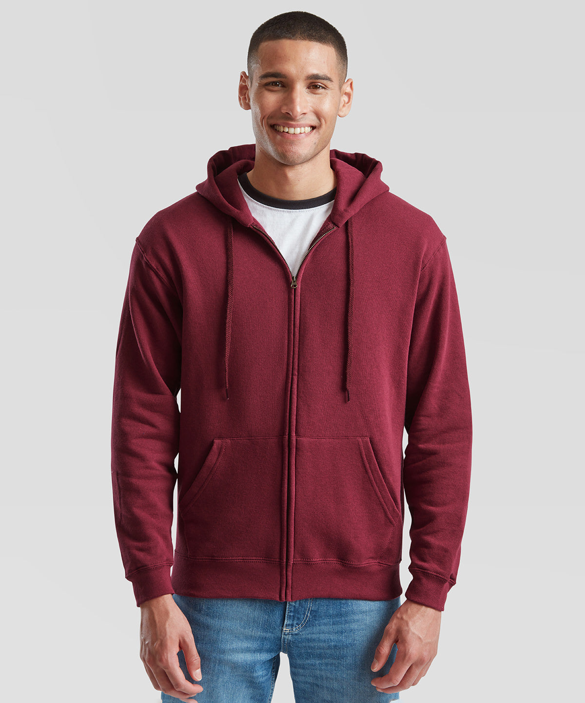 Classic 80/20 hooded sweatshirt jacket