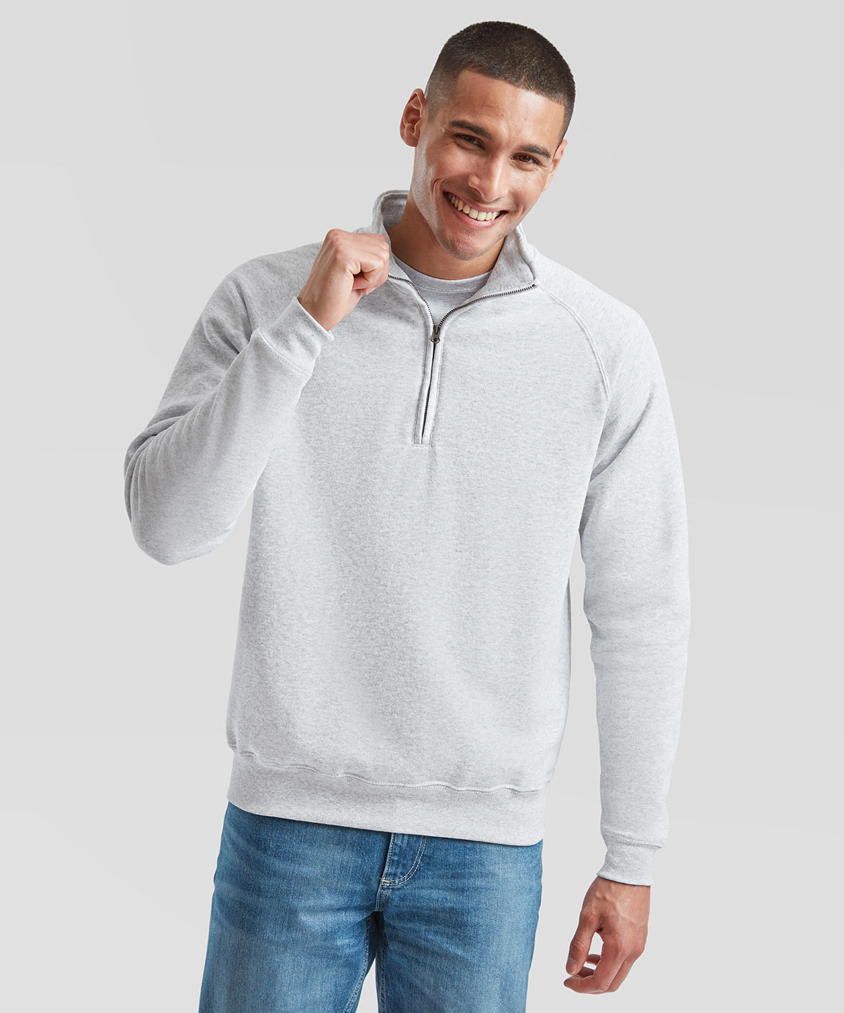 Classic 80/20 zip neck sweatshirt