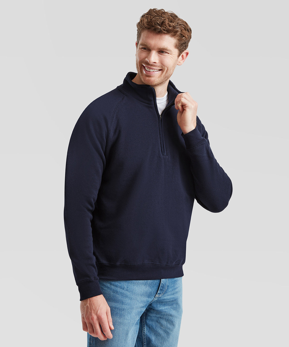 Classic 80/20 zip neck sweatshirt