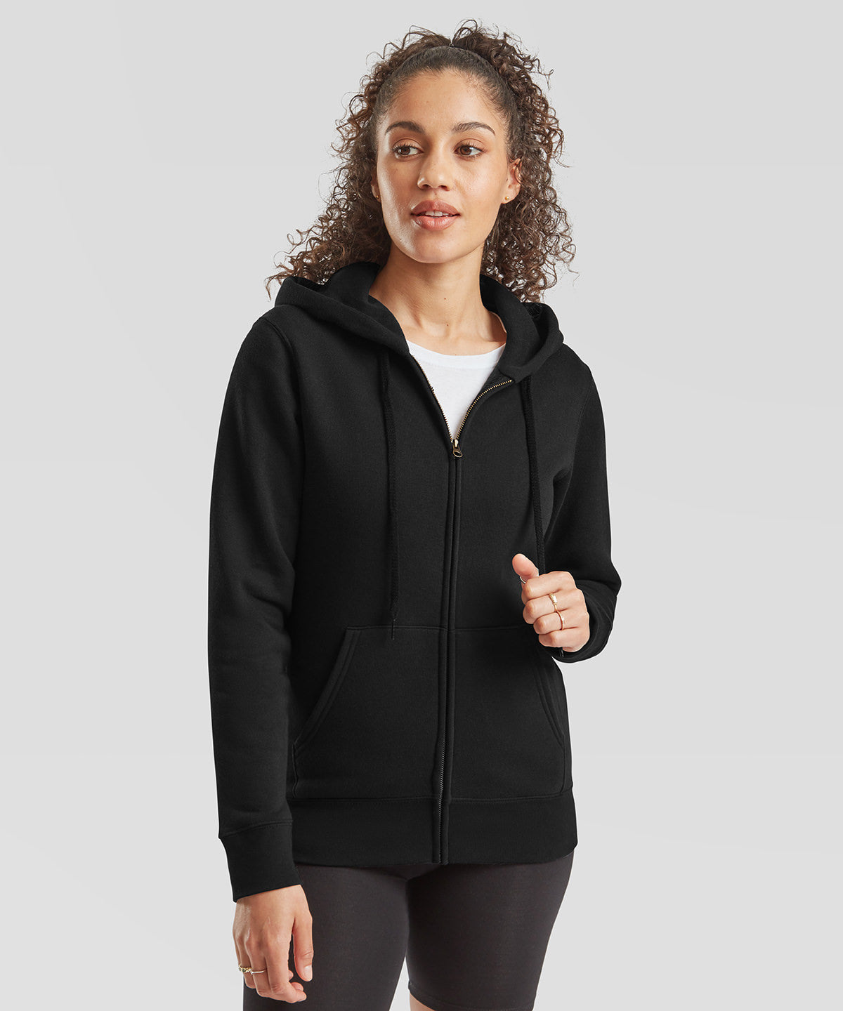 Women's premium 70/30 hooded sweatshirt jacket