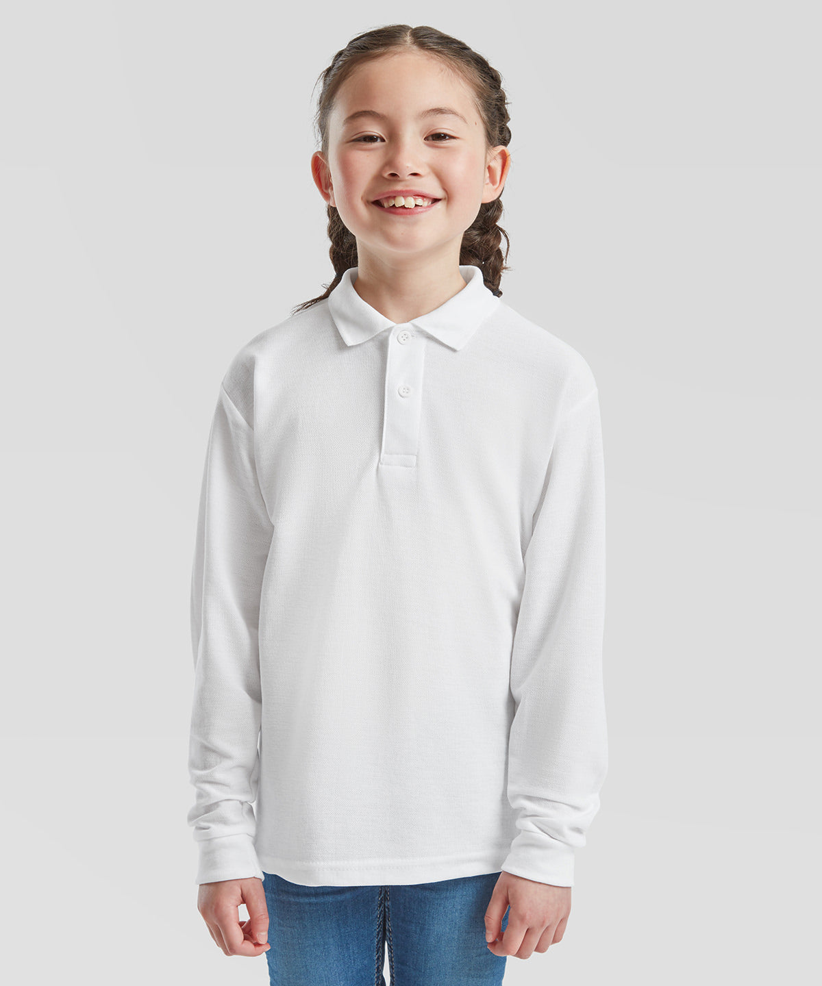 Kids long sleeve 65/35 polo