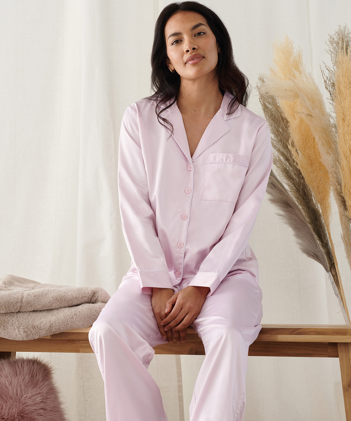 Women's satin long pyjamas