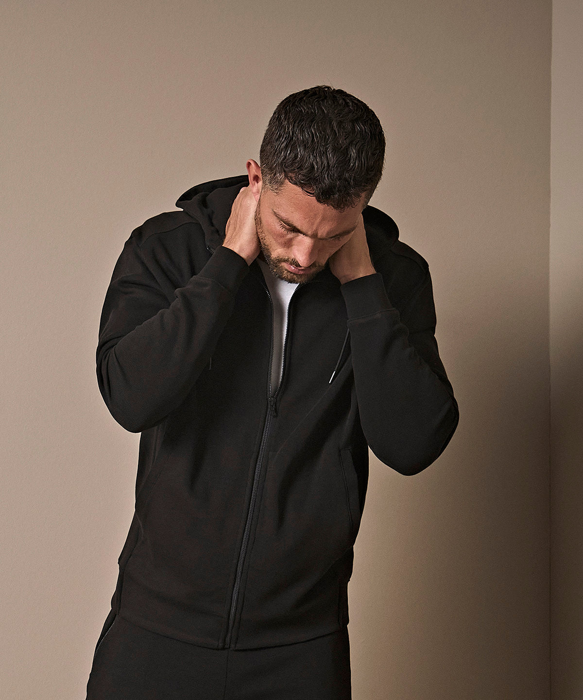 Ribbed interlock hooded full-zip (5508)