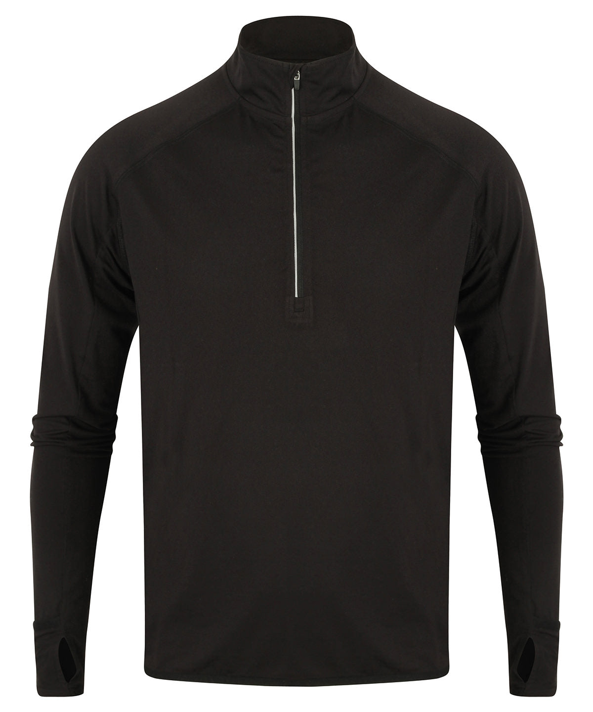 Long-sleeved ¼ zip top