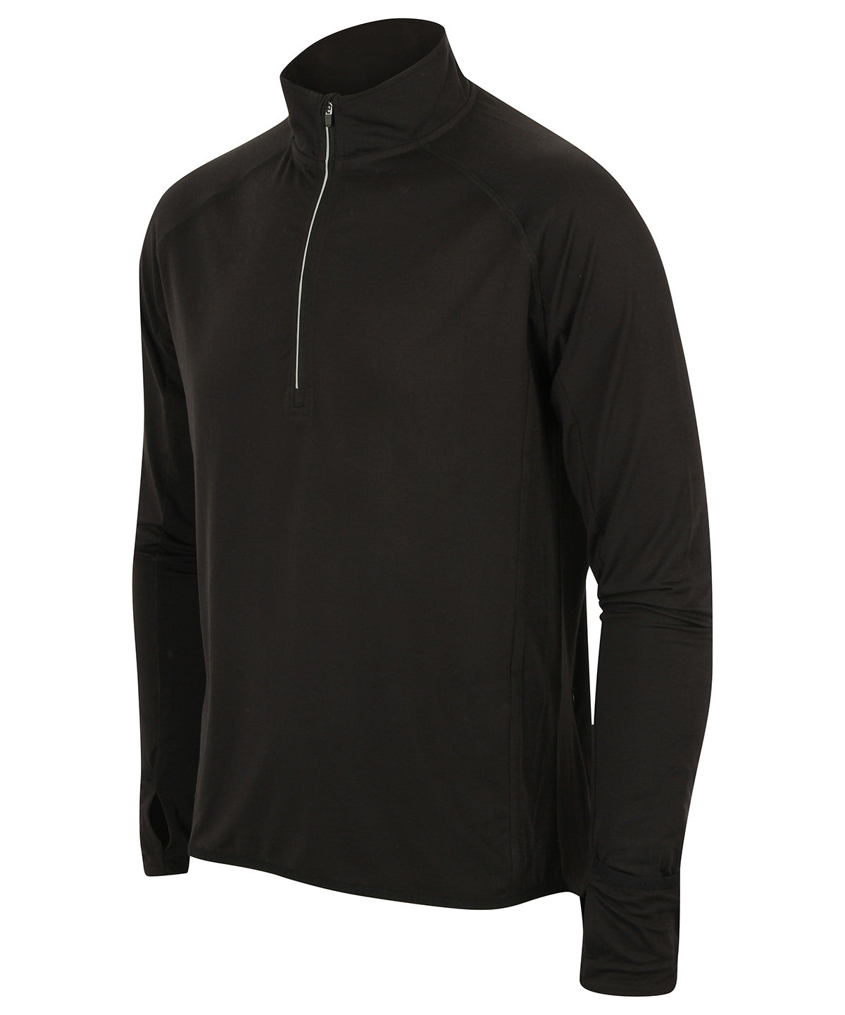 Long-sleeved ¼ zip top