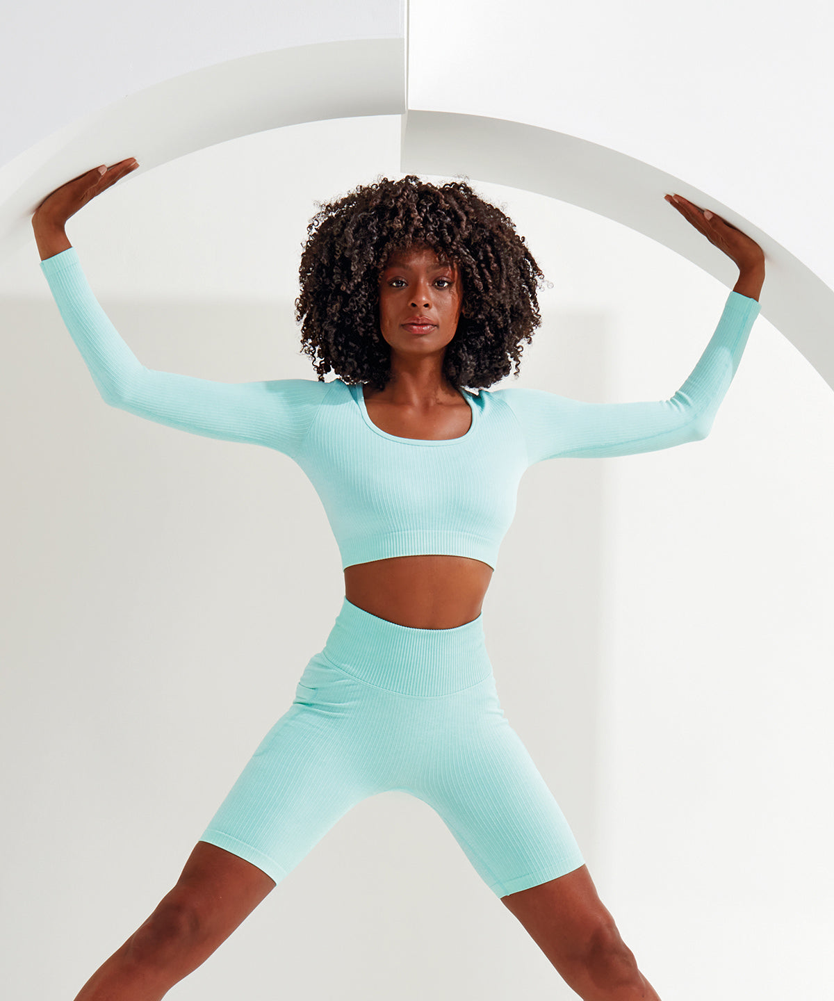 Women’s TriDri® ribbed seamless '3D Fit' crop top