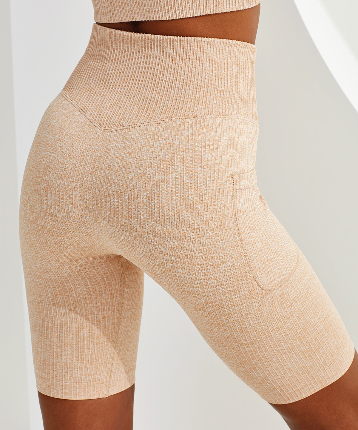 Women’s TriDri® ribbed seamless '3D Fit' cycle shorts