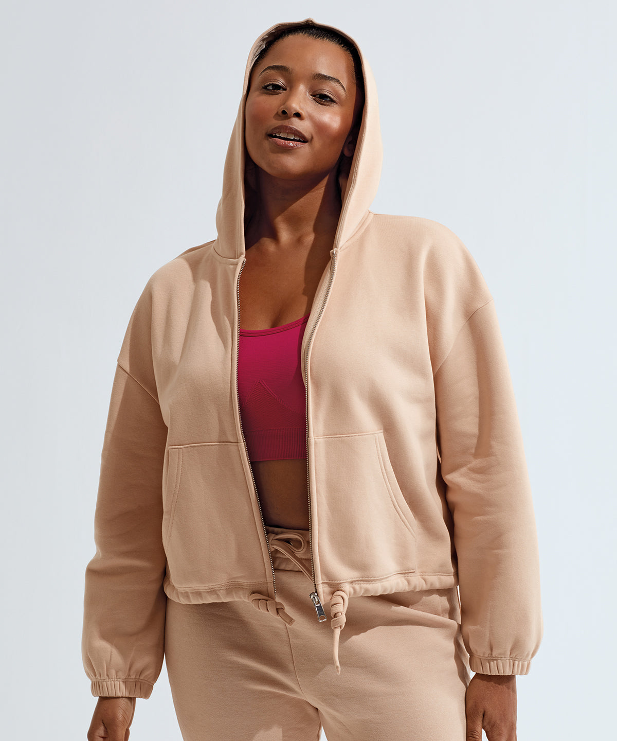 Women’s TriDri® recycled drawstring full-zip hoodie