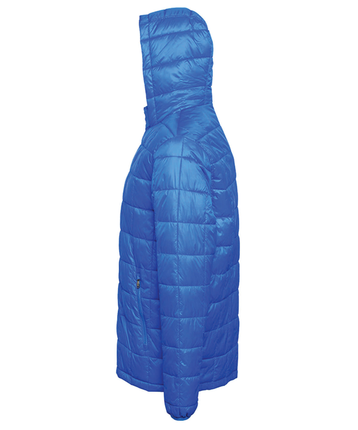 Box quilt hooded jacket