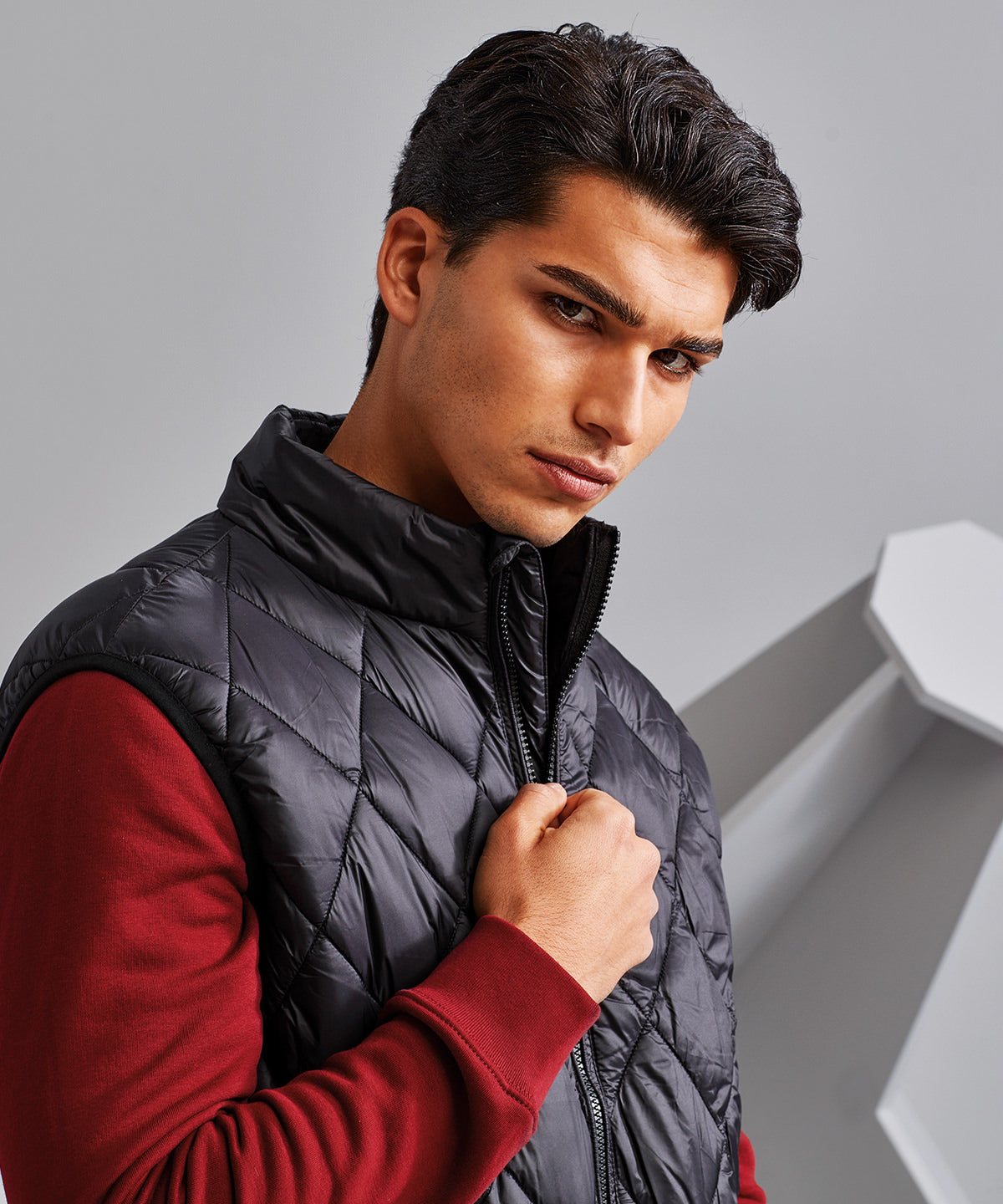 Diamond pane padded gilet
