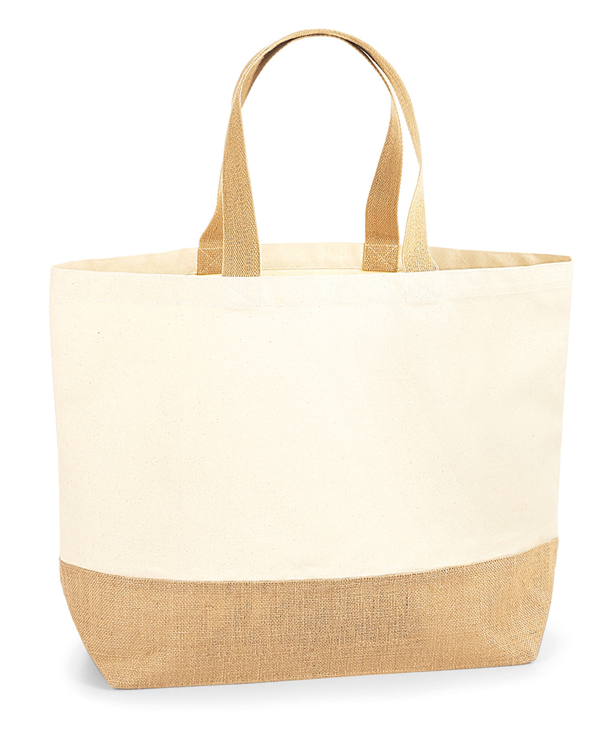 Jute base canvas tote XL
