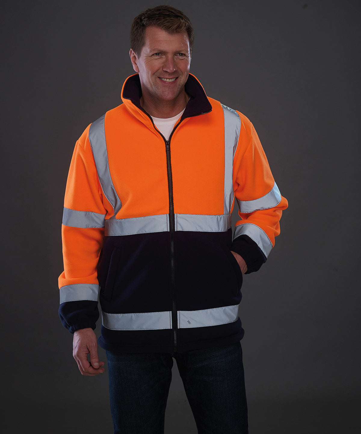 Hi-vis heavyweight fleece jacket (HVK08)