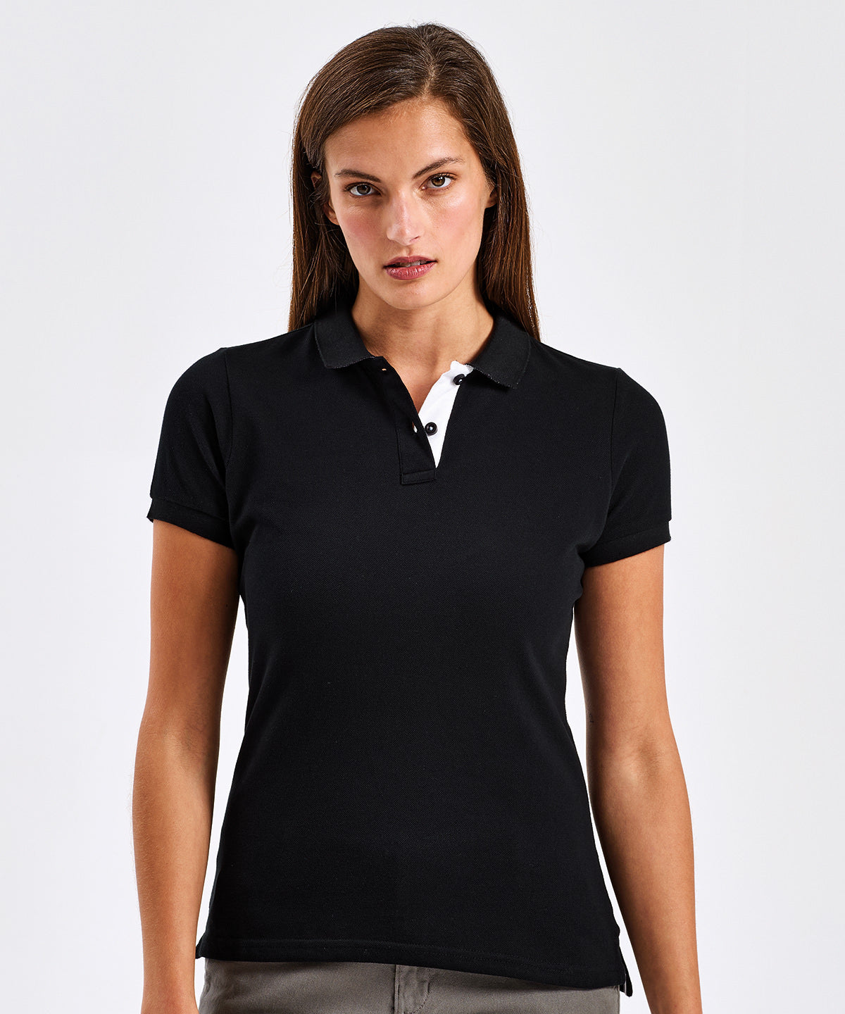 Women's contrast polo