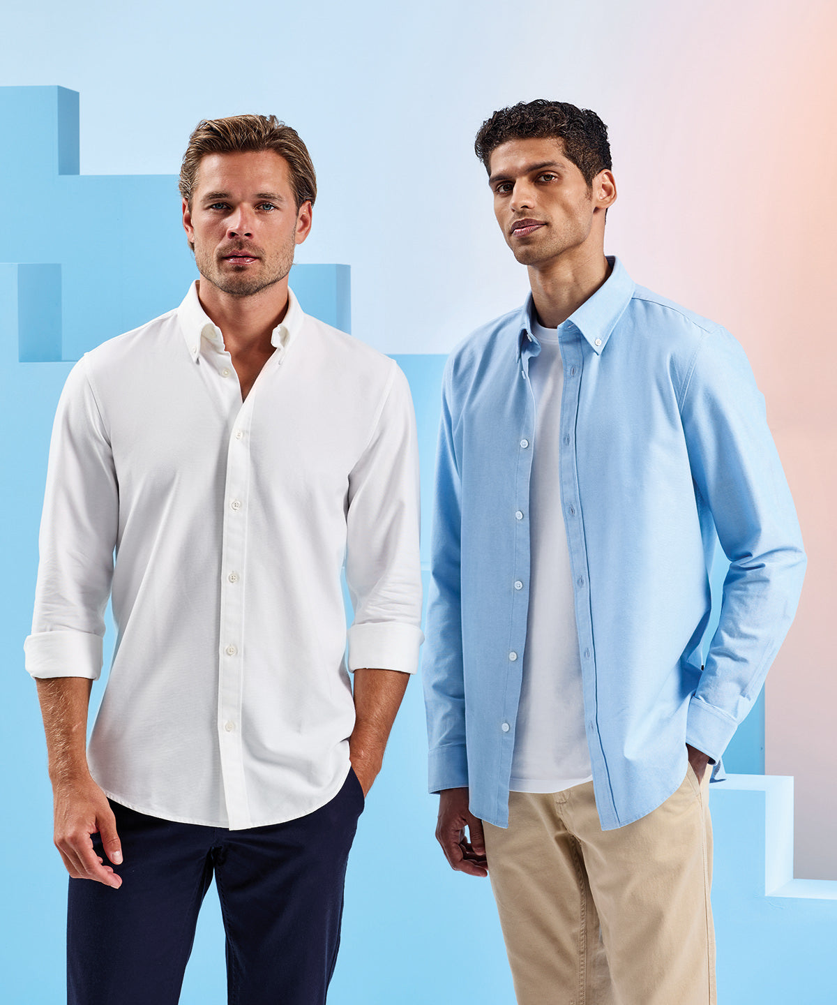 Men’s cotton long sleeve Oxford shirt