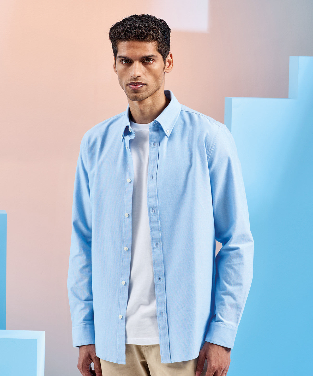 Men’s cotton long sleeve Oxford shirt