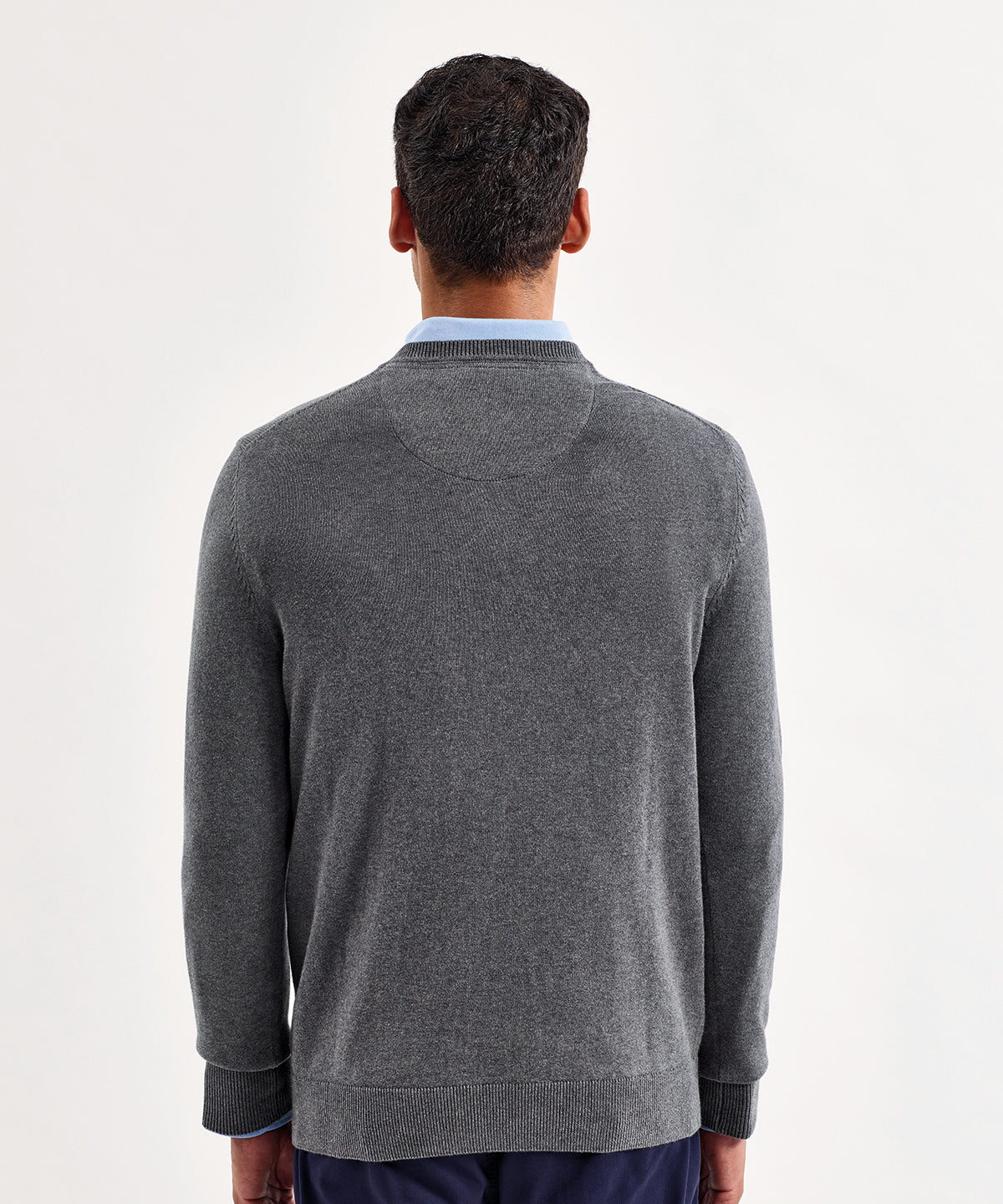 Men's cotton blend v-neck sweater