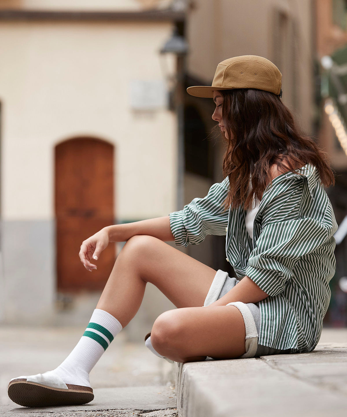 Recycled fleece outdoor camper cap