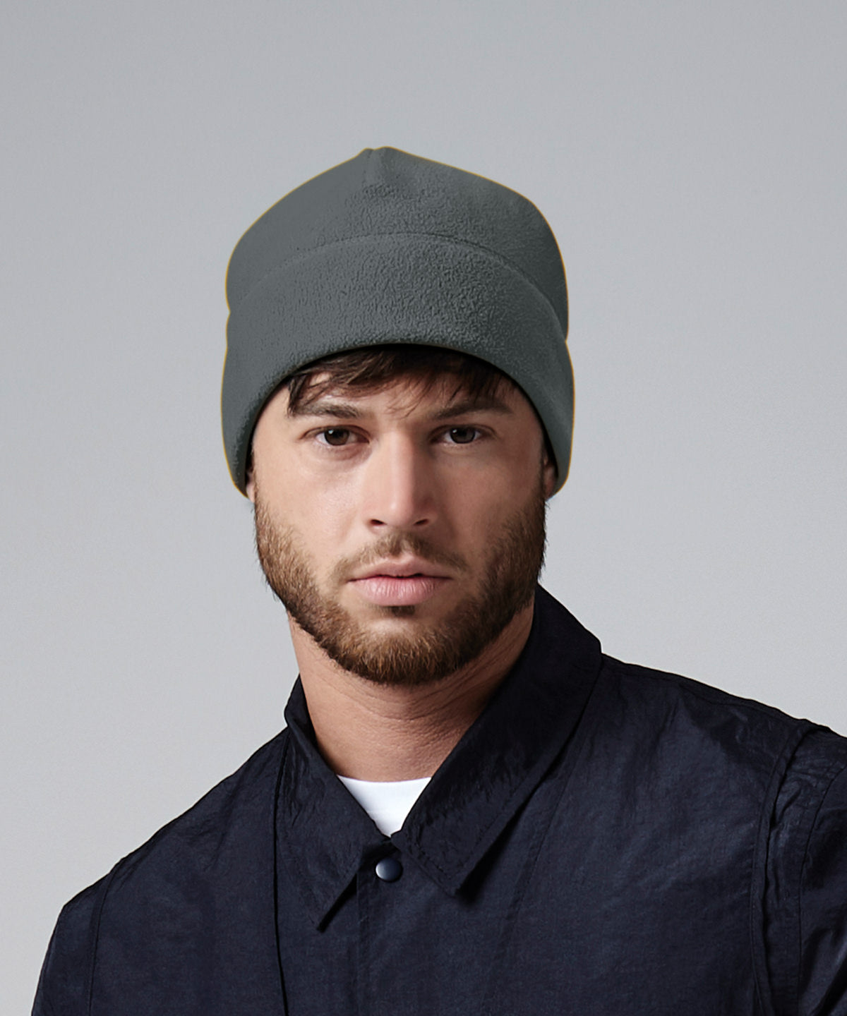 Recycled fleece pull-on beanie