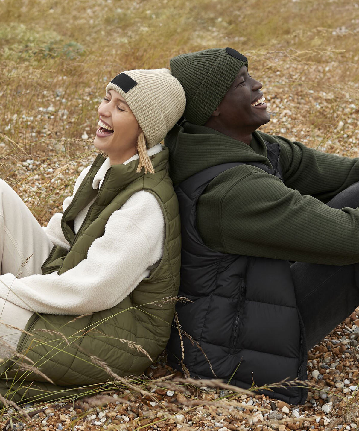 Circular fashion patch beanie