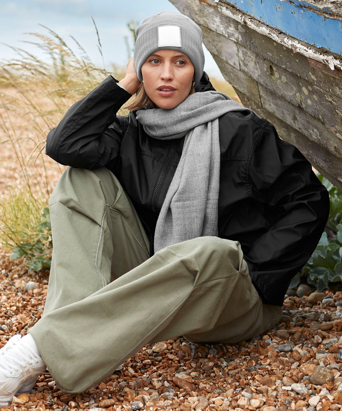 Appliqué patch beanie