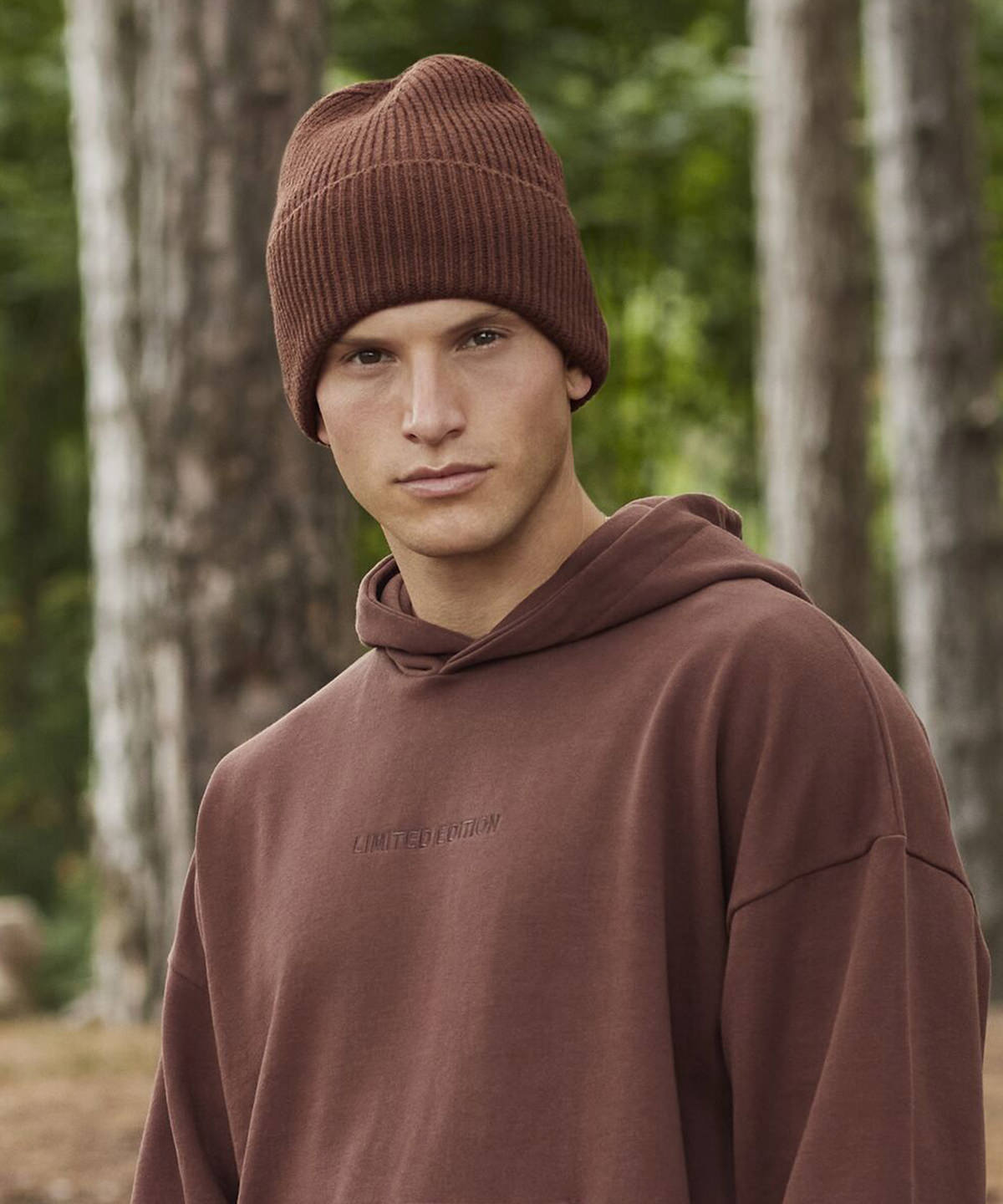 Oversized cuffed beanie