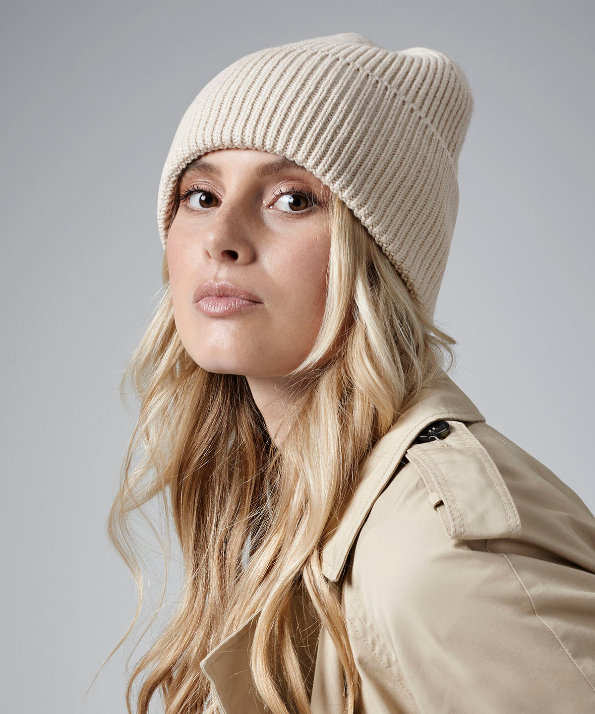 Oversized cuffed beanie