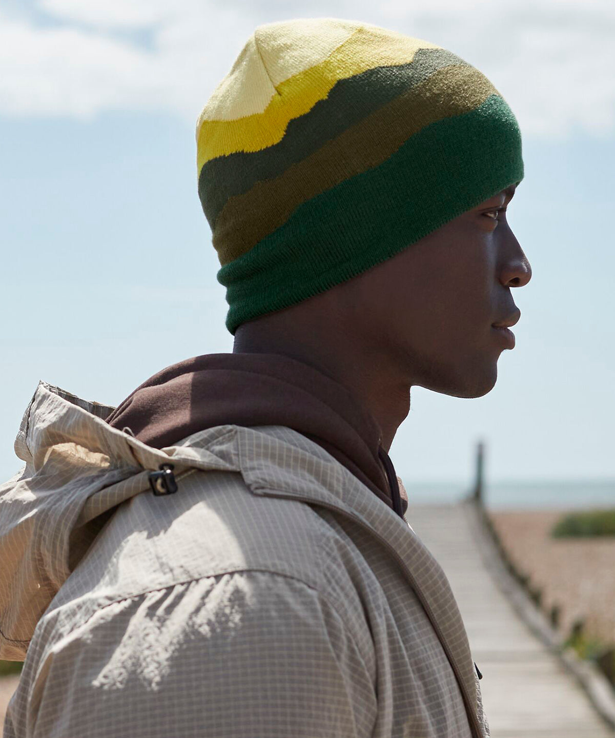 Mountain peaks pull-on beanie