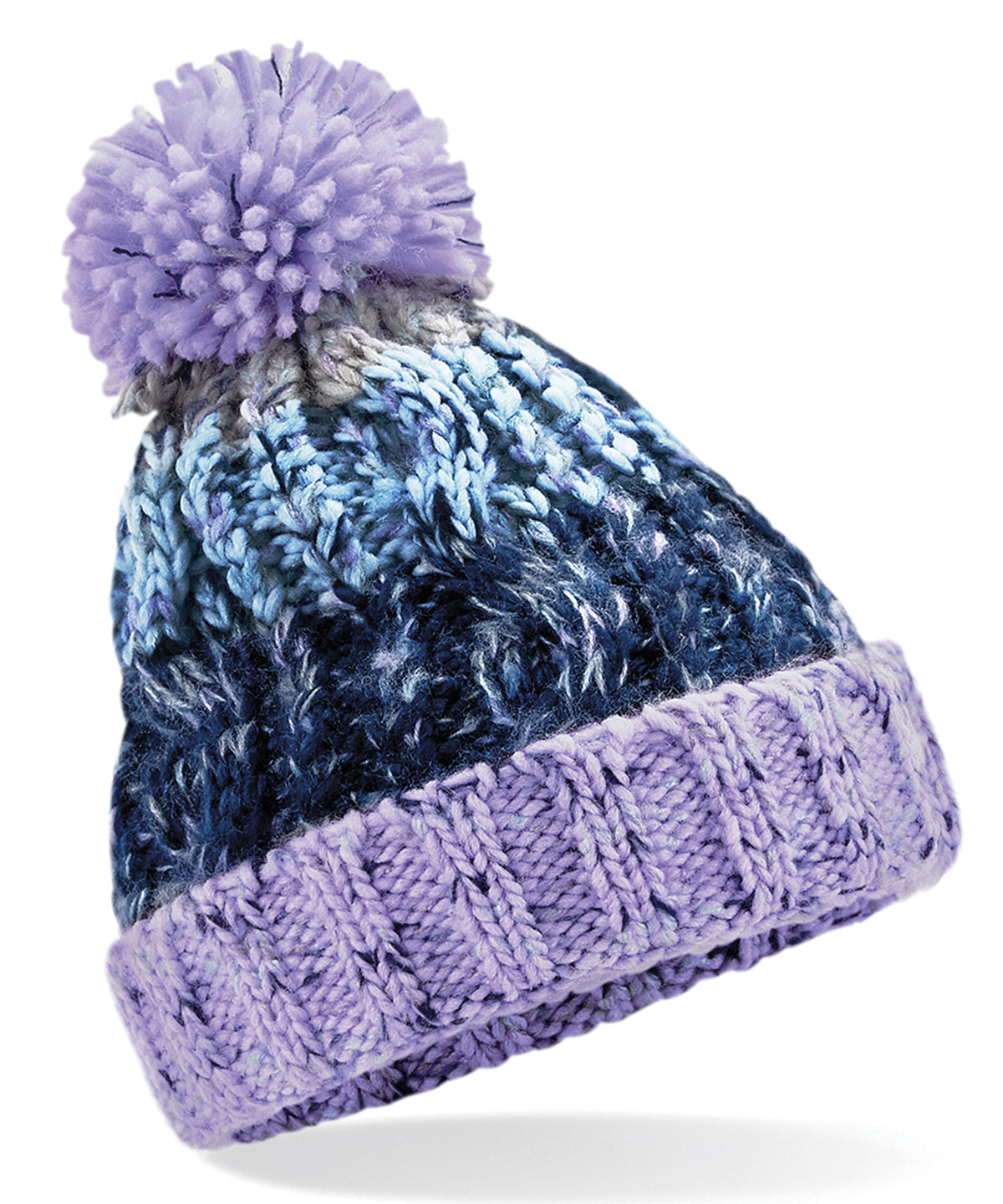 Junior corkscrew pom pom beanie