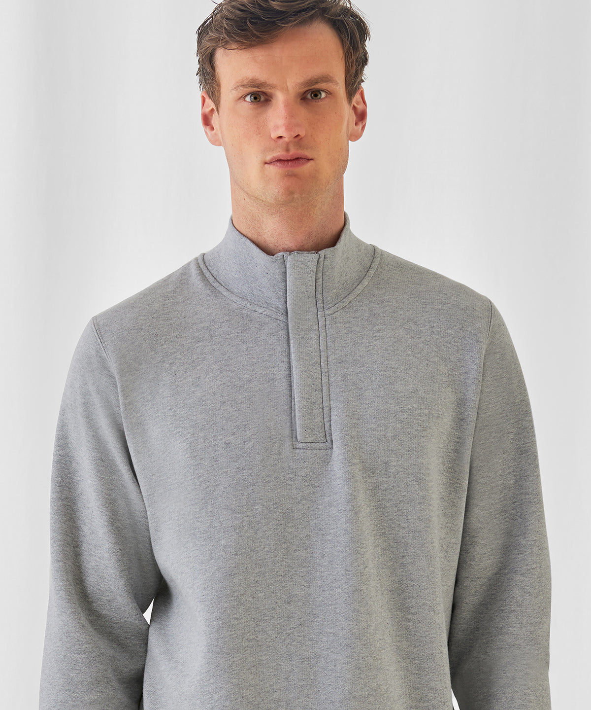 B&C ID.004 ¼ zip sweatshirt