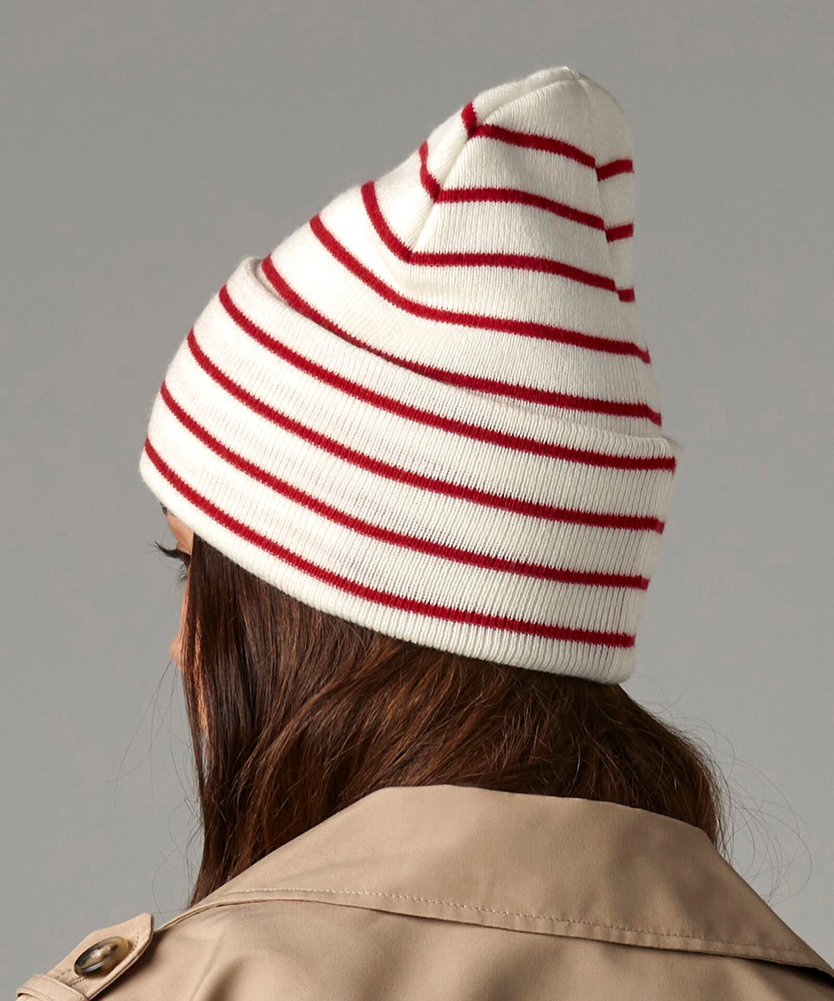Original deep-cuffed striped beanie