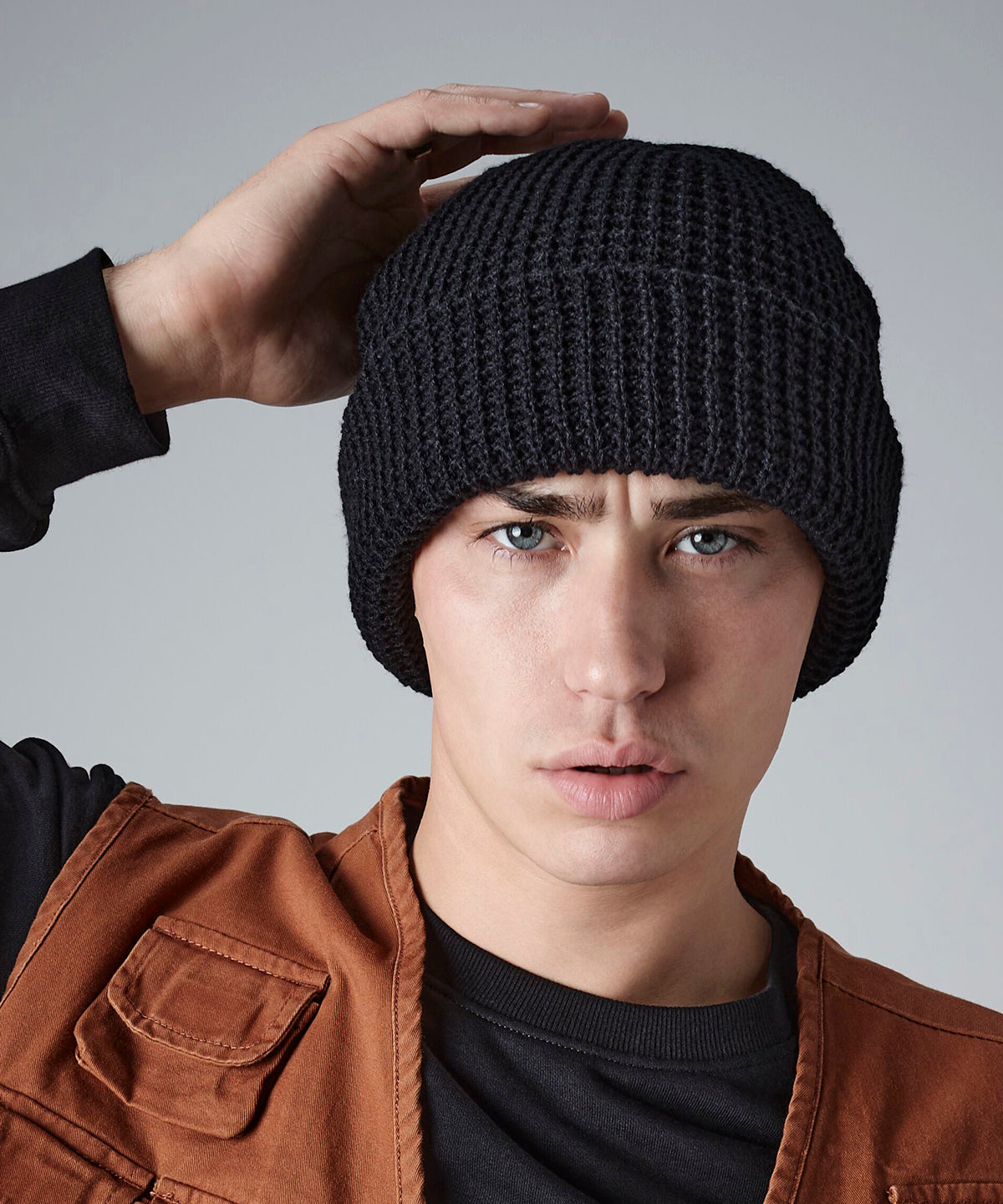 Classic waffle knit beanie