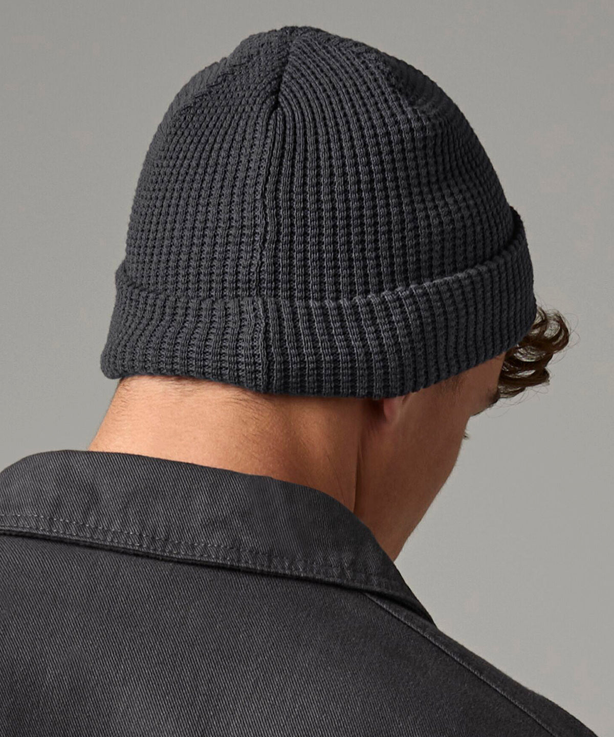 Organic cotton waffle beanie