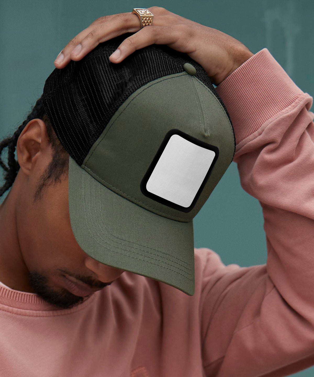 Appliqué patch 5-panel trucker