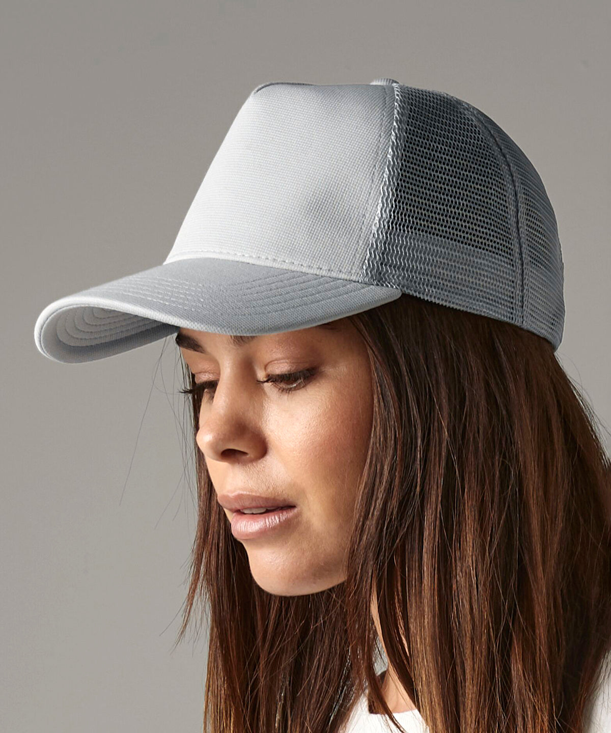 Microknit snapback trucker