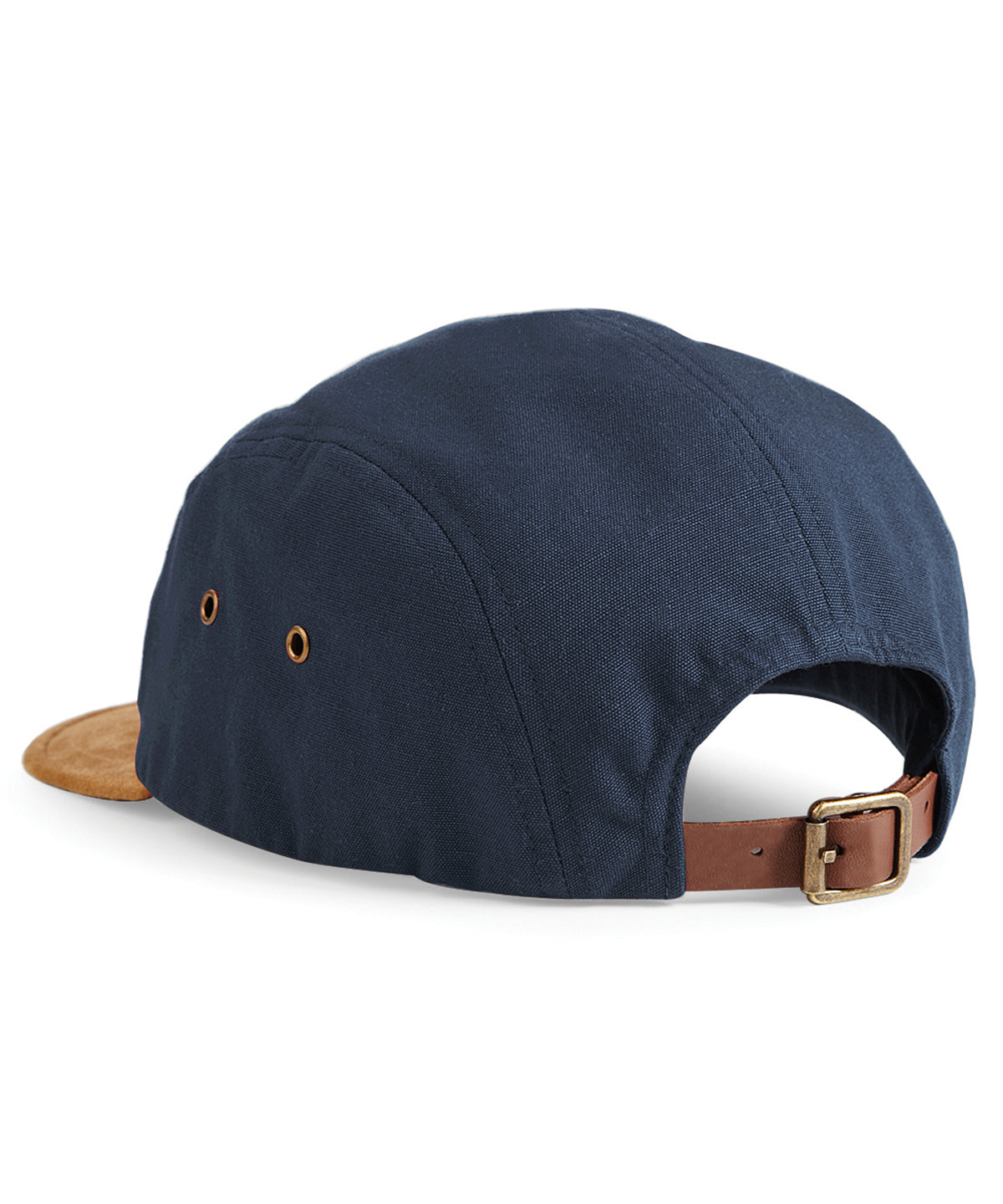 Suede peak 5-panel cap