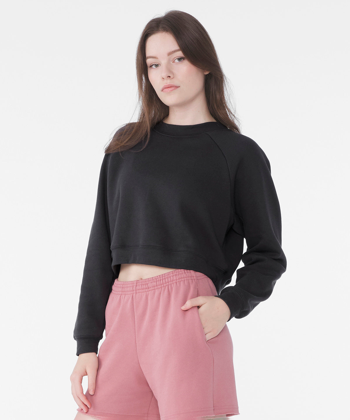 Women's raglan pullover fleece