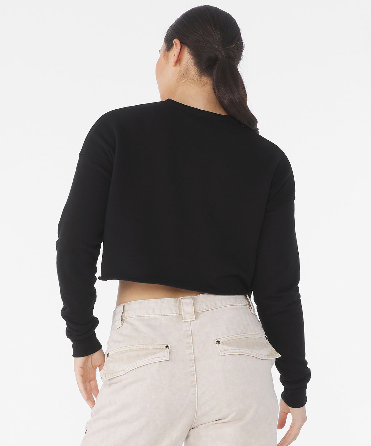Women's cropped crew fleece