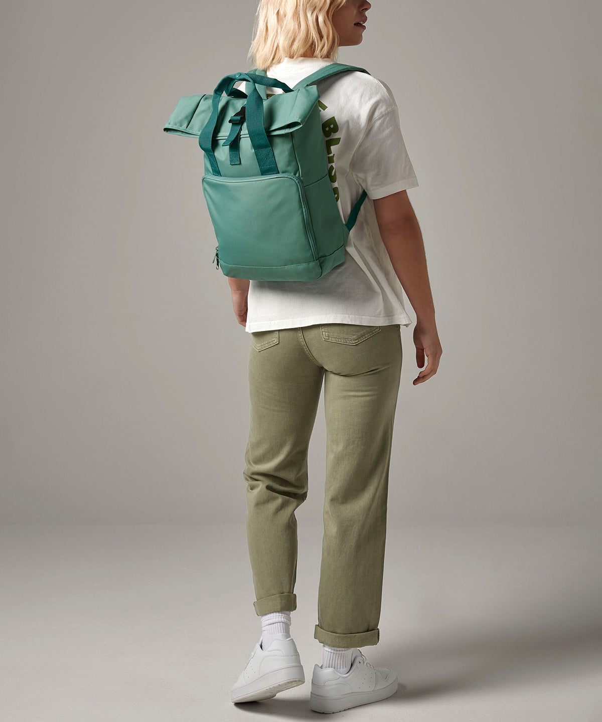 Twin handle roll-top backpack