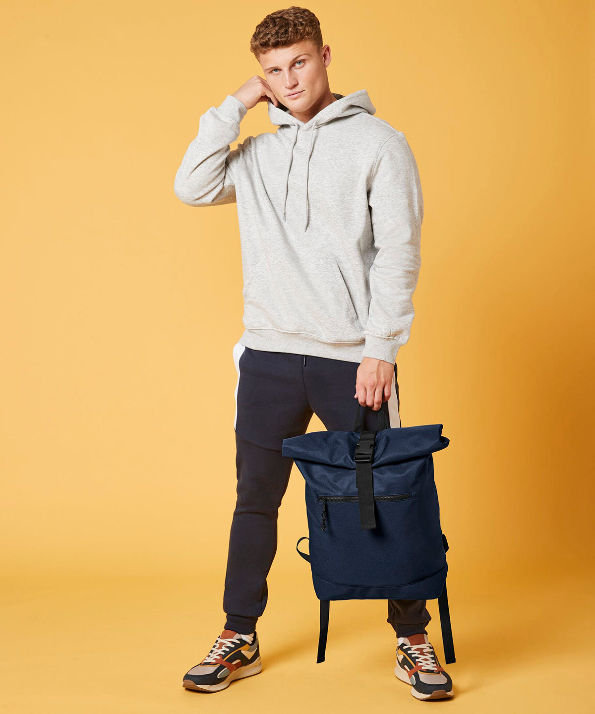 Recycled rolled-top backpack