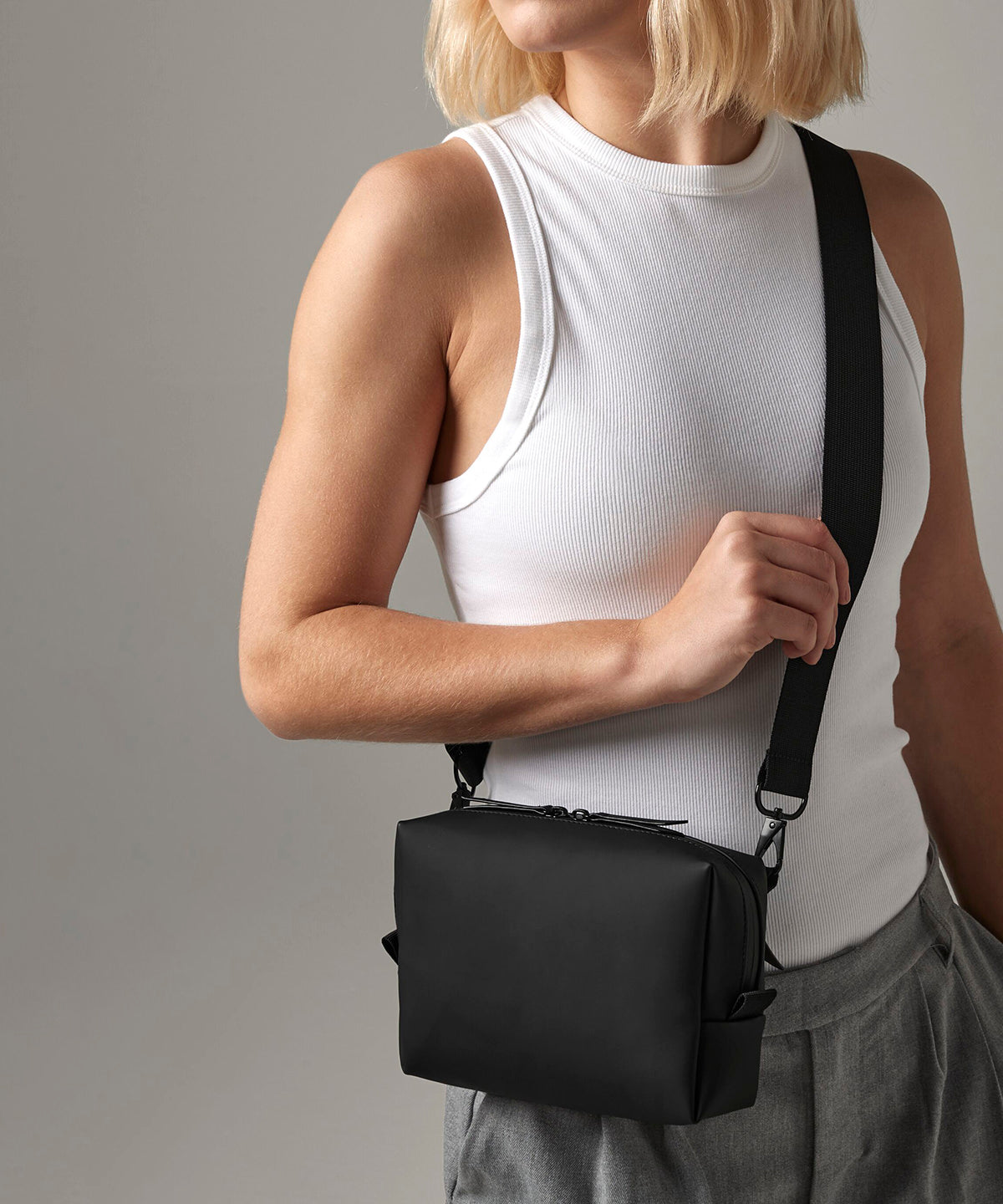 Matte PU cross-body bag