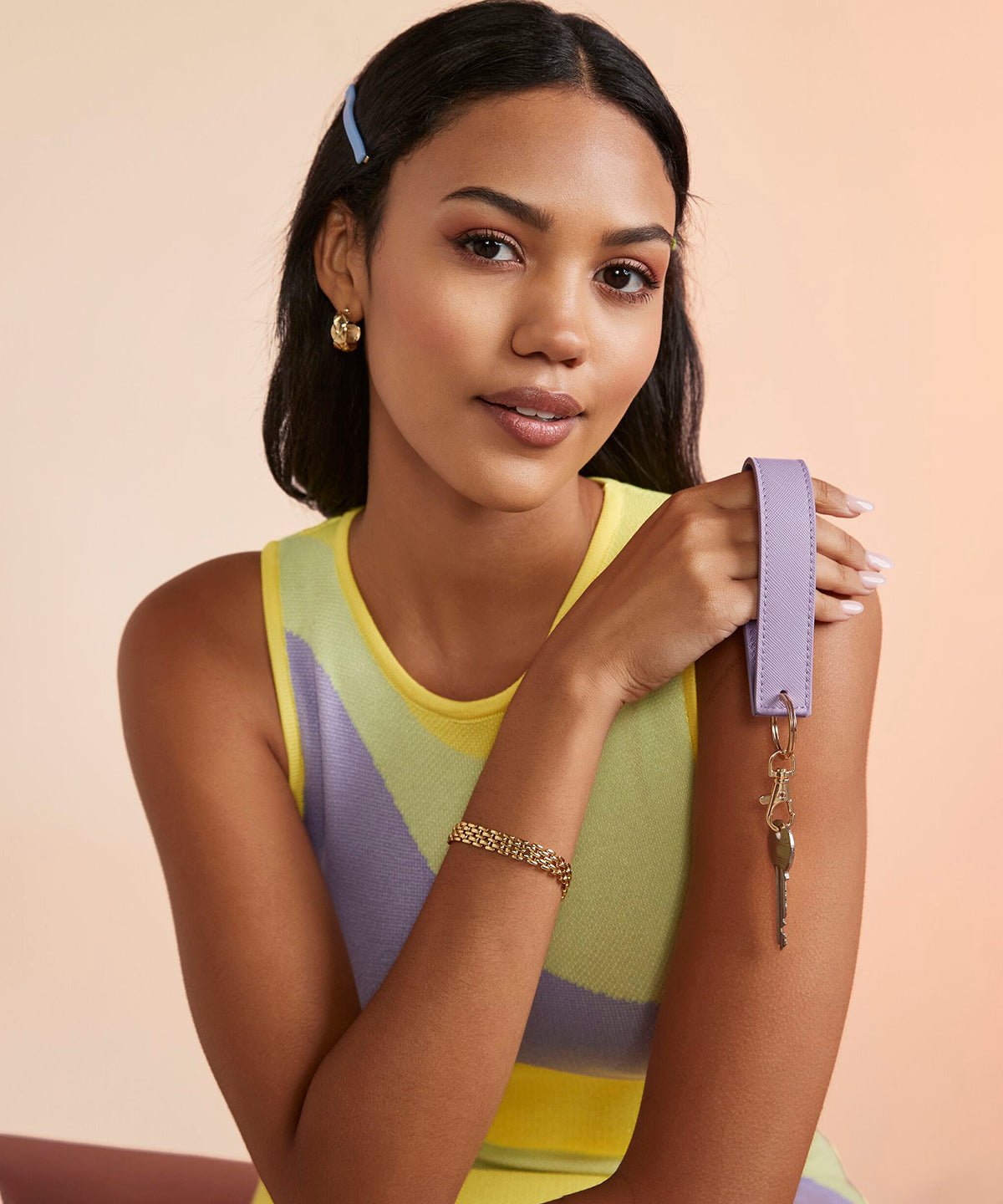 Boutique wristlet keyring