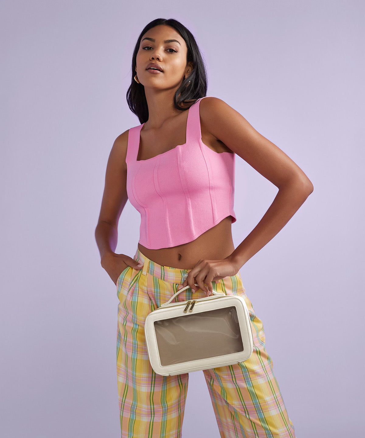 Boutique clear window travel case